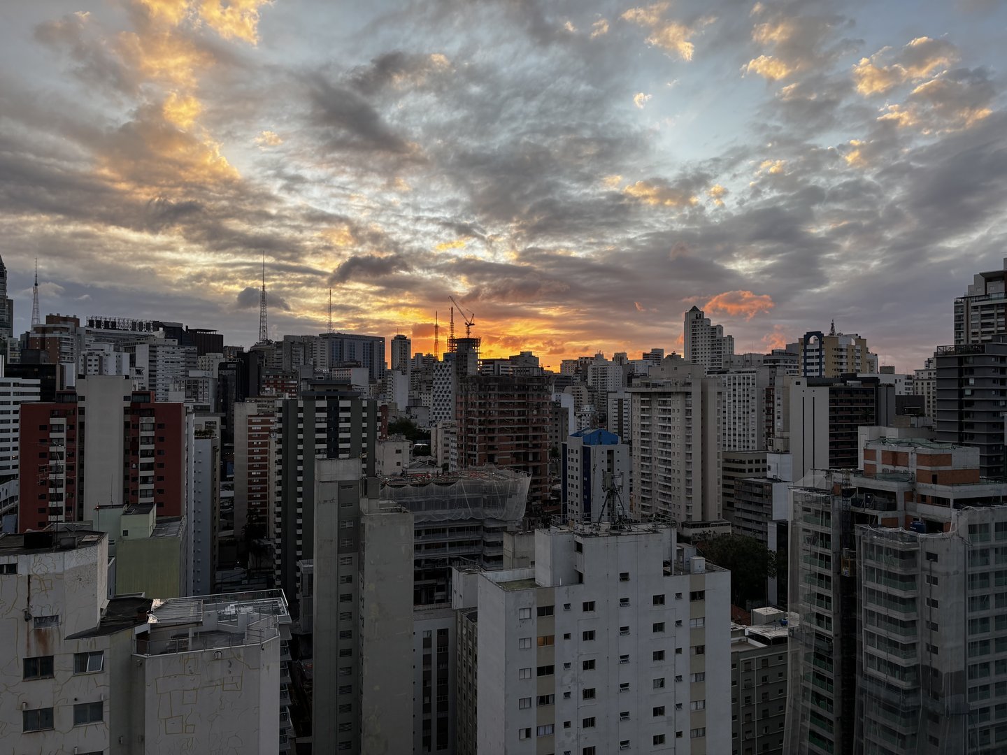 São Paulo skyline at sunset, Brazil